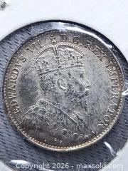 MaxSold Auction: 1909 Canadian Small 5 Cent Coin - 925 Silver - Toronto (Ontario, Canada) SELLER MANAGED Estate Sale Online Auction - Swanwick Avenue