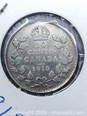 MaxSold Auction: 1913 Canadian 10 Cent Coin - 925 Silver - Toronto (Ontario, Canada) SELLER MANAGED Estate Sale Online Auction - Swanwick Avenue