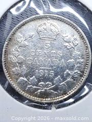 MaxSold Auction: 1915 Canadian Small 5 Cent Coin - 925 Silver - Toronto (Ontario, Canada) SELLER MANAGED Estate Sale Online Auction - Swanwick Avenue