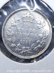 MaxSold Auction: 1917 Canadian Small 5 Cent Coin - 925 Silver - Toronto (Ontario, Canada) SELLER MANAGED Estate Sale Online Auction - Swanwick Avenue