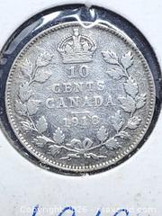 MaxSold Auction: 1918 Canadian 10 Cent Coin - 925 Silver - Toronto (Ontario, Canada) SELLER MANAGED Estate Sale Online Auction - Swanwick Avenue
