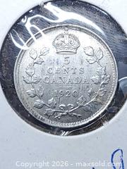 MaxSold Auction: 1920 Canadian Small 5 Cent Coin - 925 Silver - Toronto (Ontario, Canada) SELLER MANAGED Estate Sale Online Auction - Swanwick Avenue