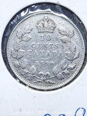 MaxSold Auction: 1929 Canadian 10 Cent Coin - 80% Silver - Toronto (Ontario, Canada) SELLER MANAGED Estate Sale Online Auction - Swanwick Avenue