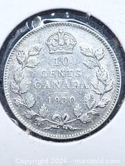 MaxSold Auction: 1930 Canadian 10 Cent Coin - 80% Silver - Toronto (Ontario, Canada) SELLER MANAGED Estate Sale Online Auction - Swanwick Avenue