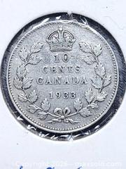 MaxSold Auction: 1933 Canadian 10 Cent Coin - 80% Silver - Toronto (Ontario, Canada) SELLER MANAGED Estate Sale Online Auction - Swanwick Avenue
