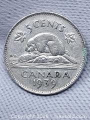 MaxSold Auction: 1939 Canadian 5 Cent Coin - Toronto (Ontario, Canada) SELLER MANAGED Estate Sale Online Auction - Swanwick Avenue