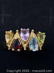 MaxSold Auction: Gold Ring With 5 Coloured Settings - Toronto (Ontario, Canada) SELLER MANAGED Estate Sale Online Auction - Swanwick Avenue