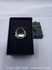 MaxSold Auction: Gold Ring With Black Oval Center - Toronto (Ontario, Canada) SELLER MANAGED Estate Sale Online Auction - Swanwick Avenue
