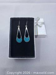 MaxSold Auction: Mexico Silver Turquoise and Black Inlay Earrings - Toronto (Ontario, Canada) SELLER MANAGED Estate Sale Online Auction - Swanwick Avenue