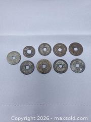MaxSold Auction: Nine Antique Chinese Coins - Toronto (Ontario, Canada) SELLER MANAGED Estate Sale Online Auction - Swanwick Avenue