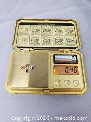 MaxSold Auction: Pair of Gold Studs With Green Stones - Toronto (Ontario, Canada) SELLER MANAGED Estate Sale Online Auction - Swanwick Avenue