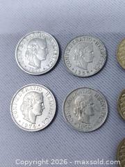 MaxSold Auction: Seven Helvetica Coins from Switzerland - Toronto (Ontario, Canada) SELLER MANAGED Estate Sale Online Auction - Swanwick Avenue