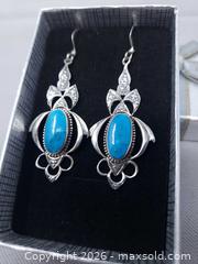 MaxSold Auction: Sterling Silver Dangling Earrings With Turqoise - Toronto (Ontario, Canada) SELLER MANAGED Estate Sale Online Auction - Swanwick Avenue