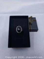 MaxSold Auction: Sterling Silver Ring With Black Cabochon - Toronto (Ontario, Canada) SELLER MANAGED Estate Sale Online Auction - Swanwick Avenue
