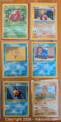MaxSold Auction: 13 Pokémon Trading Cards — Base Set - Ottawa (Ontario, Canada) SELLER MANAGED Downsizing Online Auction - Regiment Avenue