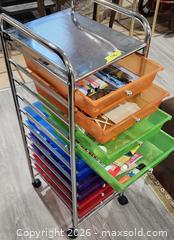 MaxSold Auction: 10-Drawer Rolling Storage Cart - Metal Frame & Plastic Drawers - Brighton (Ontario, Canada) SELLER MANAGED Estate Sale Online Auction - Drewery Street