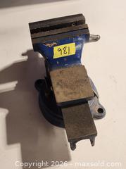 MaxSold Auction: 5 in Jaw Bench Vise, Swivel Bolt-On Base, Cast Iron, Blue - Brighton (Ontario, Canada) SELLER MANAGED Estate Sale Online Auction - Drewery Street