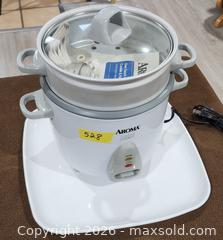 MaxSold Auction: Aroma 7-Cup Electric Rice Cooker & Food Steamer, White - Brighton (Ontario, Canada) SELLER MANAGED Estate Sale Online Auction - Drewery Street