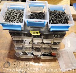 MaxSold Auction: Assorted Screws, Collated Nails & Small Parts Organizer - Brighton (Ontario, Canada) SELLER MANAGED Estate Sale Online Auction - Drewery Street