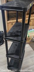 MaxSold Auction: Black Plastic/Resin 4-Shelf Unit, Approx. 52in High - Brighton (Ontario, Canada) SELLER MANAGED Estate Sale Online Auction - Drewery Street