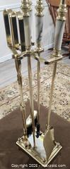 MaxSold Auction: Brass Polished Fireplace Tool Set with Stand - Brighton (Ontario, Canada) SELLER MANAGED Estate Sale Online Auction - Drewery Street