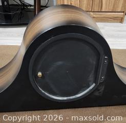 MaxSold Auction: Bulova Wood Veneer Mantel Clock with Quartz Movement - Brighton (Ontario, Canada) SELLER MANAGED Estate Sale Online Auction - Drewery Street