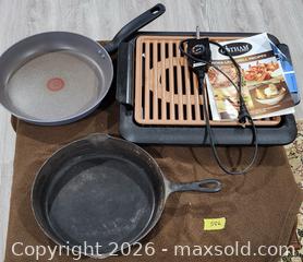 MaxSold Auction: Cast Iron Skillet, Gotham Steel Pan & Electric Smokeless Grill - Brighton (Ontario, Canada) SELLER MANAGED Estate Sale Online Auction - Drewery Street