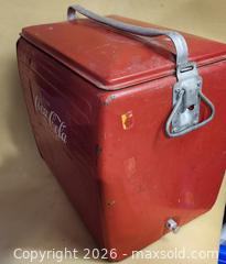 MaxSold Auction: Coca-Cola Small Red Metal Cooler / Ice Chest - Brighton (Ontario, Canada) SELLER MANAGED Estate Sale Online Auction - Drewery Street