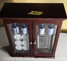 MaxSold Auction: Dark Brown Mahogany Wood Aromatherapy / Essential Oil Cabinet - Brighton (Ontario, Canada) SELLER MANAGED Estate Sale Online Auction - Drewery Street