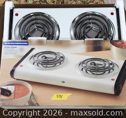 MaxSold Auction: Durabrand Double Burner Hot Plate Model 171202, 2-Burner - Brighton (Ontario, Canada) SELLER MANAGED Estate Sale Online Auction - Drewery Street