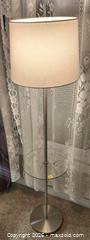 MaxSold Auction: Floor Lamp with Built-In Glass Side Table, Brushed Nickel - Brighton (Ontario, Canada) SELLER MANAGED Estate Sale Online Auction - Drewery Street
