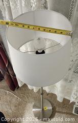 MaxSold Auction: Floor Lamp with Built-In Glass Side Table, Brushed Nickel - Brighton (Ontario, Canada) SELLER MANAGED Estate Sale Online Auction - Drewery Street