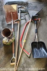 MaxSold Auction: Garden & Yard Tool Lot — 7–10 Pieces (Shovels, Rake, Saw) - Brighton (Ontario, Canada) SELLER MANAGED Estate Sale Online Auction - Drewery Street