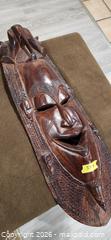 MaxSold Auction: Hand-Carved Wooden Wall Mask, 30–35 in - Brighton (Ontario, Canada) SELLER MANAGED Estate Sale Online Auction - Drewery Street