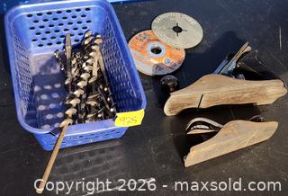 MaxSold Auction: Hand planes with auger/twist drill bits and miscellaneous hardware - Brighton (Ontario, Canada) SELLER MANAGED Estate Sale Online Auction - Drewery Street