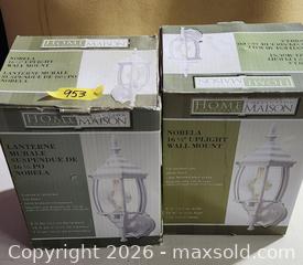 MaxSold Auction: Home Collection White Outdoor Wall Lanterns (Pair) - Brighton (Ontario, Canada) SELLER MANAGED Estate Sale Online Auction - Drewery Street