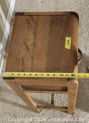 MaxSold Auction: Light Brown Wood Side Table with Drawer - Brighton (Ontario, Canada) SELLER MANAGED Estate Sale Online Auction - Drewery Street