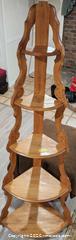 MaxSold Auction: Light Brown Wooden Corner Etagere, 5-Tier, ~66–68 in - Brighton (Ontario, Canada) SELLER MANAGED Estate Sale Online Auction - Drewery Street