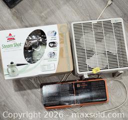 MaxSold Auction: Lot: Bissell SteamShot, Box Fan,  Cleaning Kit - Brighton (Ontario, Canada) SELLER MANAGED Estate Sale Online Auction - Drewery Street