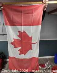 MaxSold Auction: Lot of 4+ Flags: Canadian Maple Leaf, Support Our Troops, Roundel - Brighton (Ontario, Canada) SELLER MANAGED Estate Sale Online Auction - Drewery Street