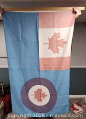 MaxSold Auction: Lot of 4+ Flags: Canadian Maple Leaf, Support Our Troops, Roundel - Brighton (Ontario, Canada) SELLER MANAGED Estate Sale Online Auction - Drewery Street