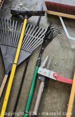 MaxSold Auction: Lot of 7+ Garden Tools: Rake, Broom, Shovel, Weeder, Hoe - Brighton (Ontario, Canada) SELLER MANAGED Estate Sale Online Auction - Drewery Street