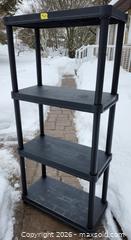 MaxSold Auction: Plastic 4-Tier Shelving Unit and Folding Table - Brighton (Ontario, Canada) SELLER MANAGED Estate Sale Online Auction - Drewery Street