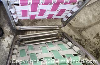 MaxSold Auction: Set of 4-6 Folding Lawn Chairs with Fabric & Canvas Seats - Brighton (Ontario, Canada) SELLER MANAGED Estate Sale Online Auction - Drewery Street