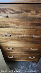 MaxSold Auction: Solid Wood 4-Drawer Dresser in Medium Brown - Brighton (Ontario, Canada) SELLER MANAGED Estate Sale Online Auction - Drewery Street