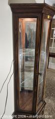 MaxSold Auction: Solid Wood Dark Brown Curio Cabinet with Glass Shelves - Brighton (Ontario, Canada) SELLER MANAGED Estate Sale Online Auction - Drewery Street