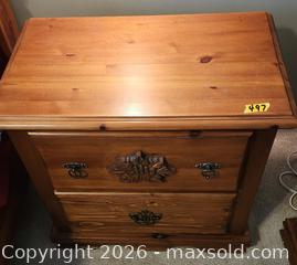 MaxSold Auction: Two Solid Pine Nightstands / Bedside Table with 2 Drawers - Brighton (Ontario, Canada) SELLER MANAGED Estate Sale Online Auction - Drewery Street