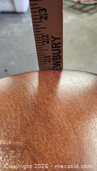 MaxSold Auction: Veneer Pedestal Side/Accent Table, ~18" Top - Brighton (Ontario, Canada) SELLER MANAGED Estate Sale Online Auction - Drewery Street