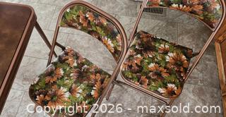 MaxSold Auction: Vintage Folding Card Table with 4 Metal Vinyl Folding Chairs - Brighton (Ontario, Canada) SELLER MANAGED Estate Sale Online Auction - Drewery Street