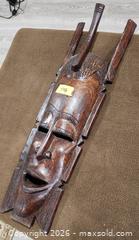 MaxSold Auction: Wooden Wall Mask, 24–26 in Length - Brighton (Ontario, Canada) SELLER MANAGED Estate Sale Online Auction - Drewery Street